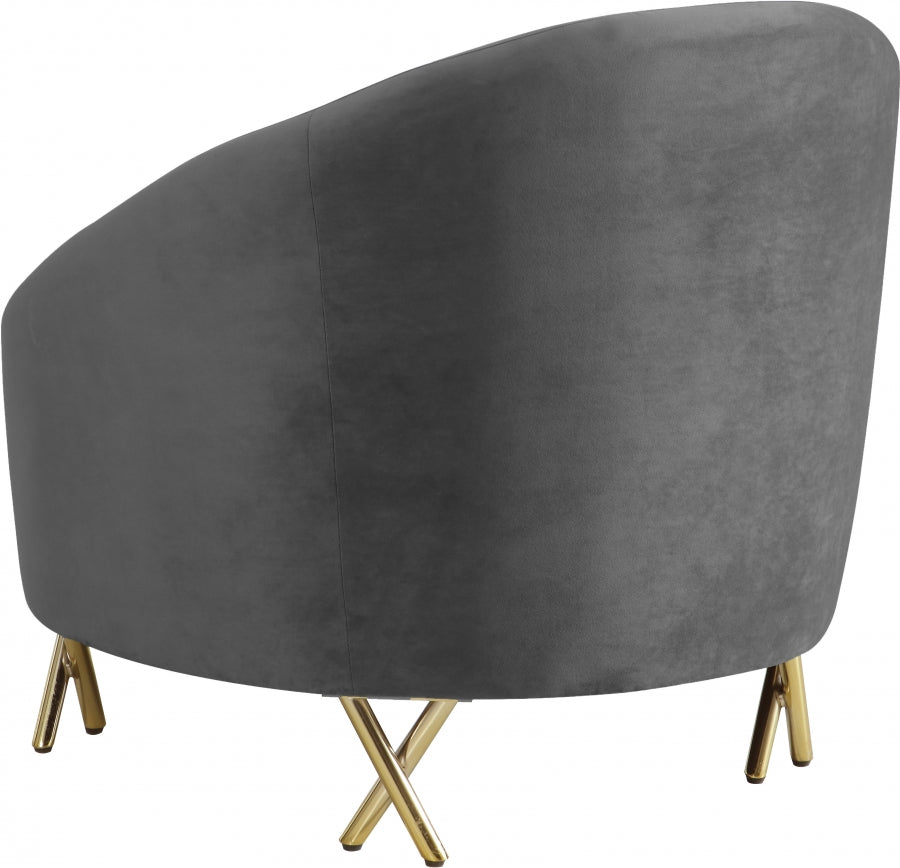 Chaise serpentine en velours