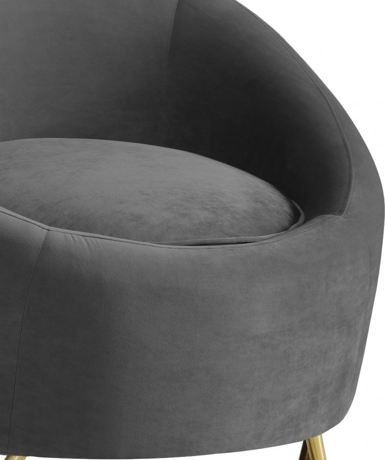 Chaise serpentine en velours