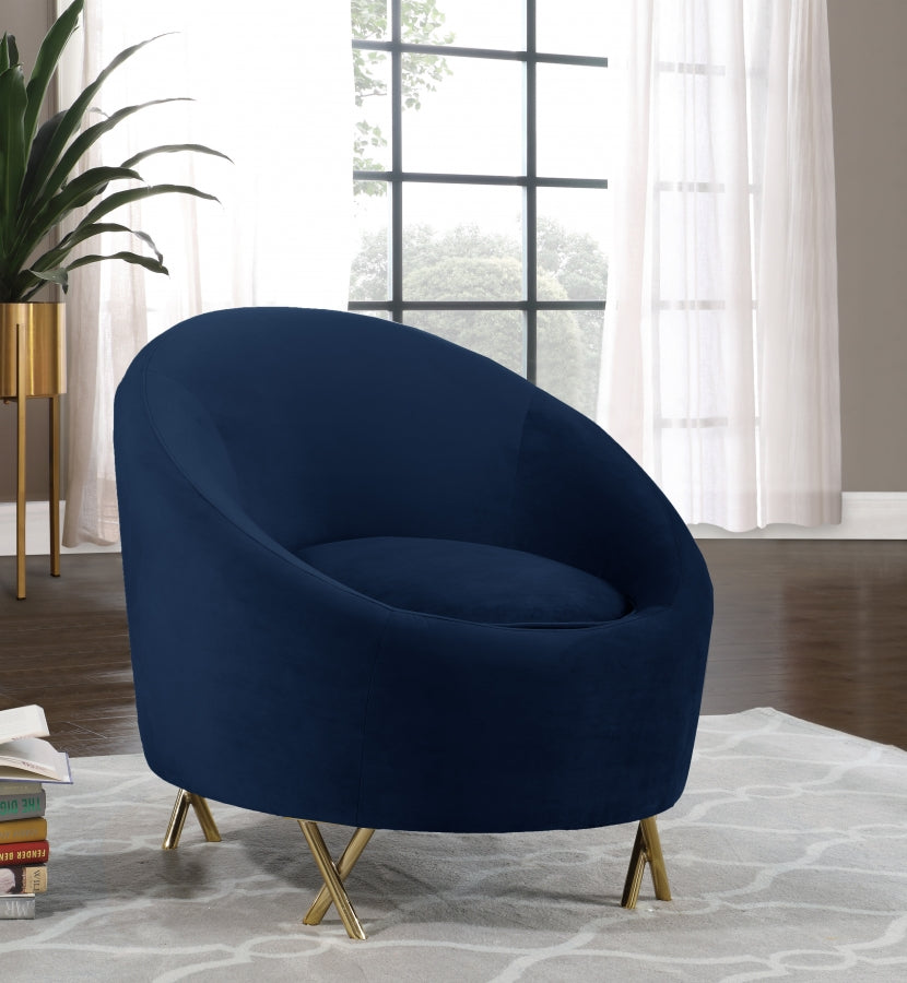 Chaise serpentine en velours