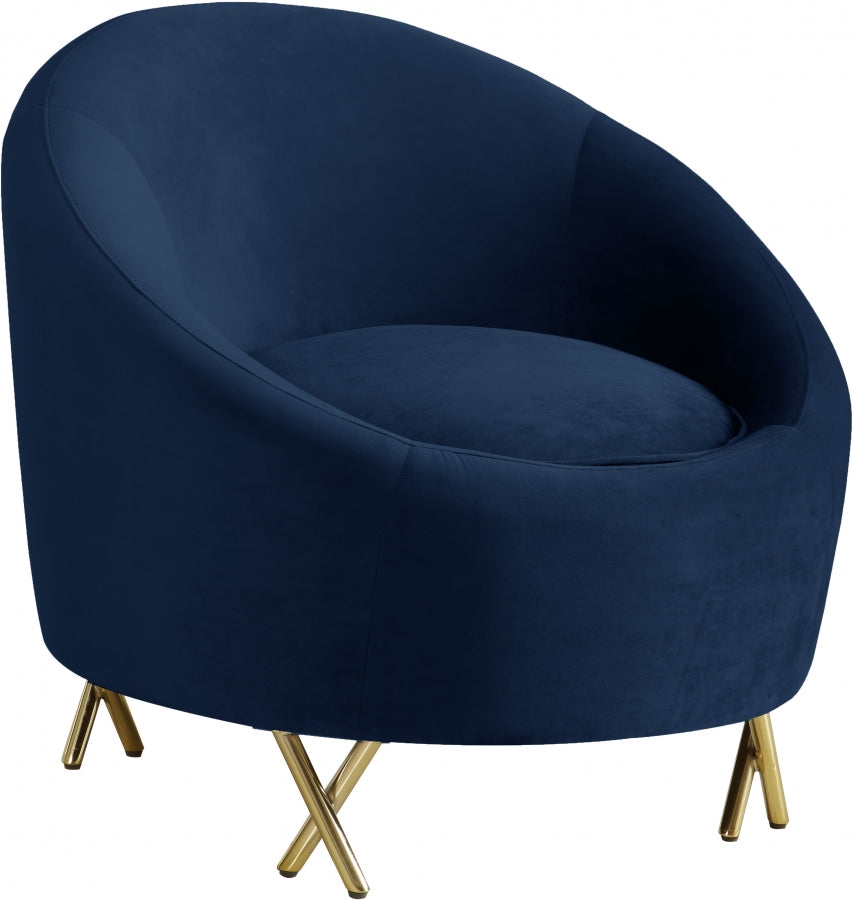 Chaise serpentine en velours