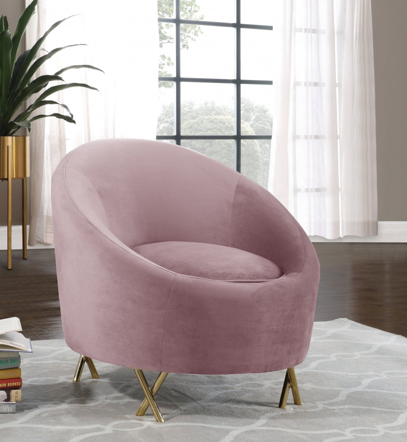 Chaise serpentine en velours