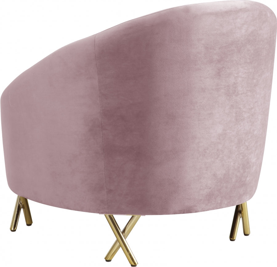 Chaise serpentine en velours