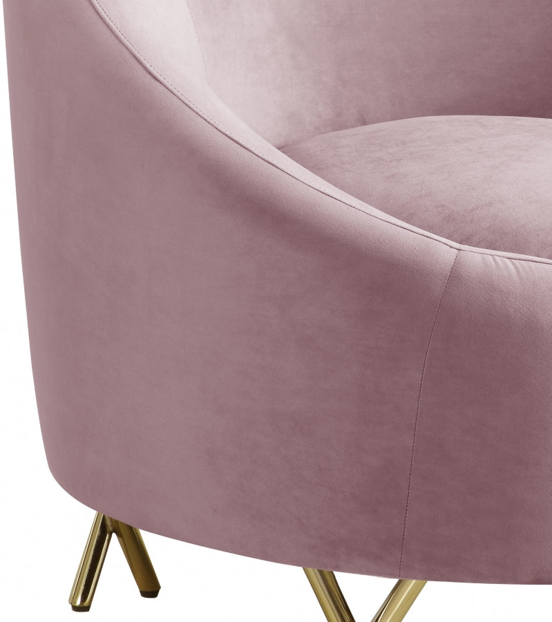 Chaise serpentine en velours