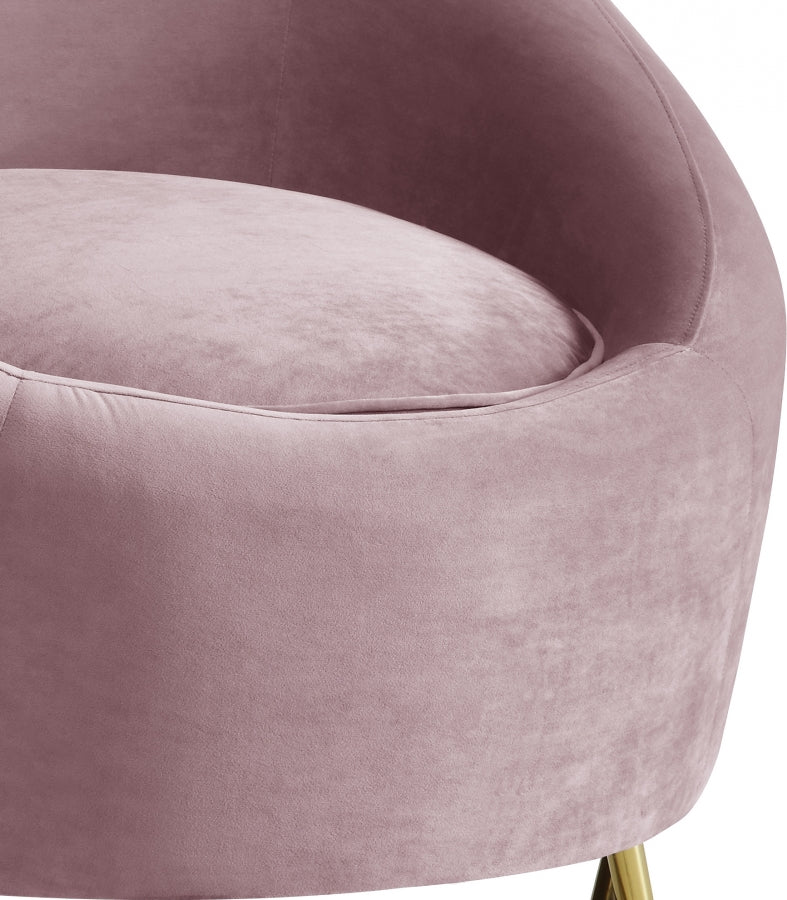 Chaise serpentine en velours