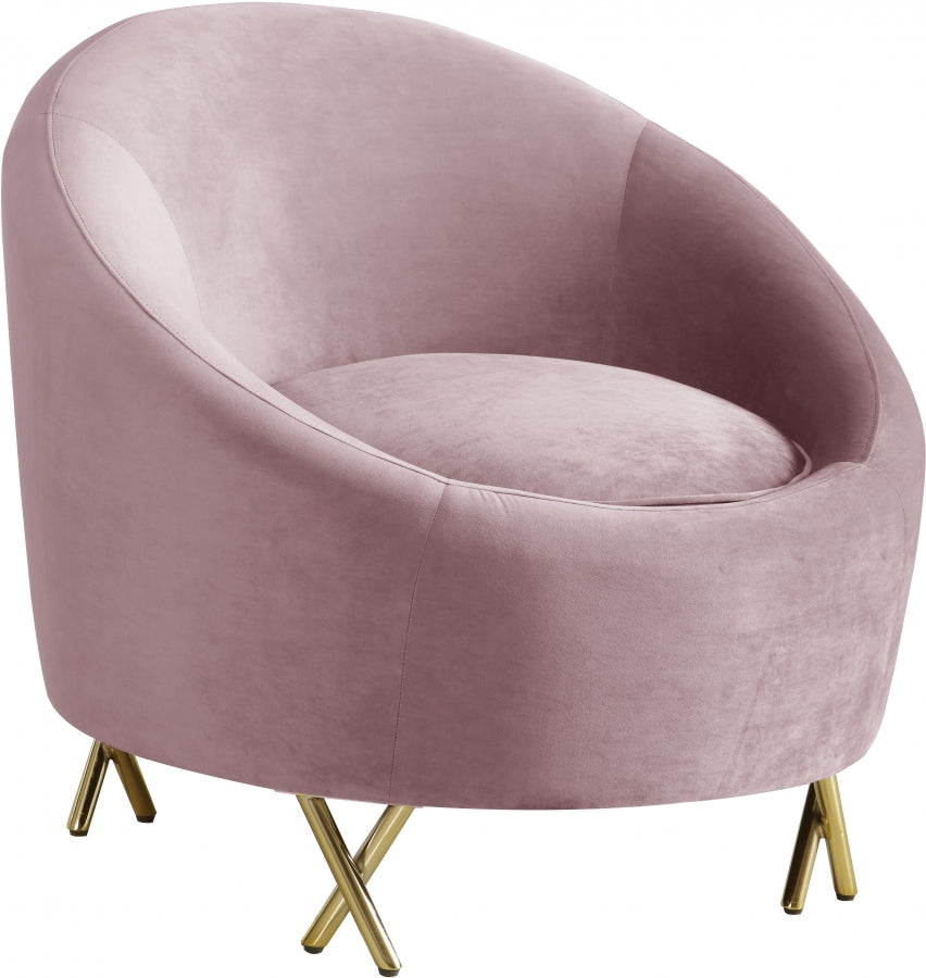 Chaise serpentine en velours