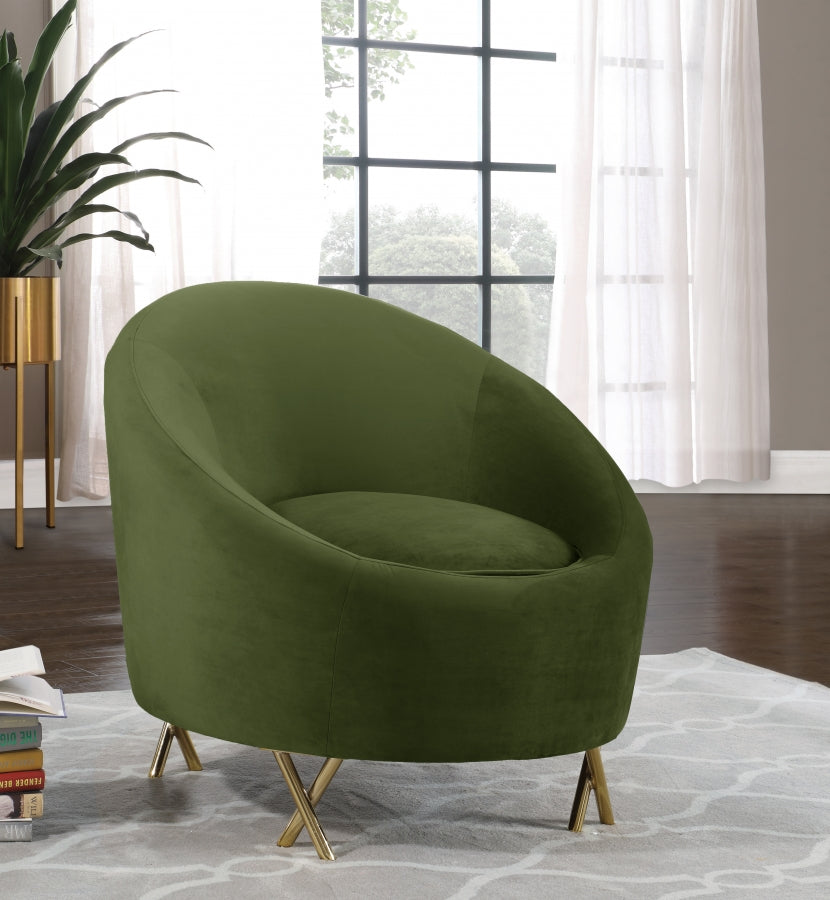 Chaise serpentine en velours