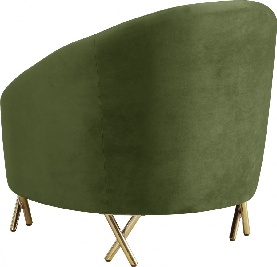 Chaise serpentine en velours