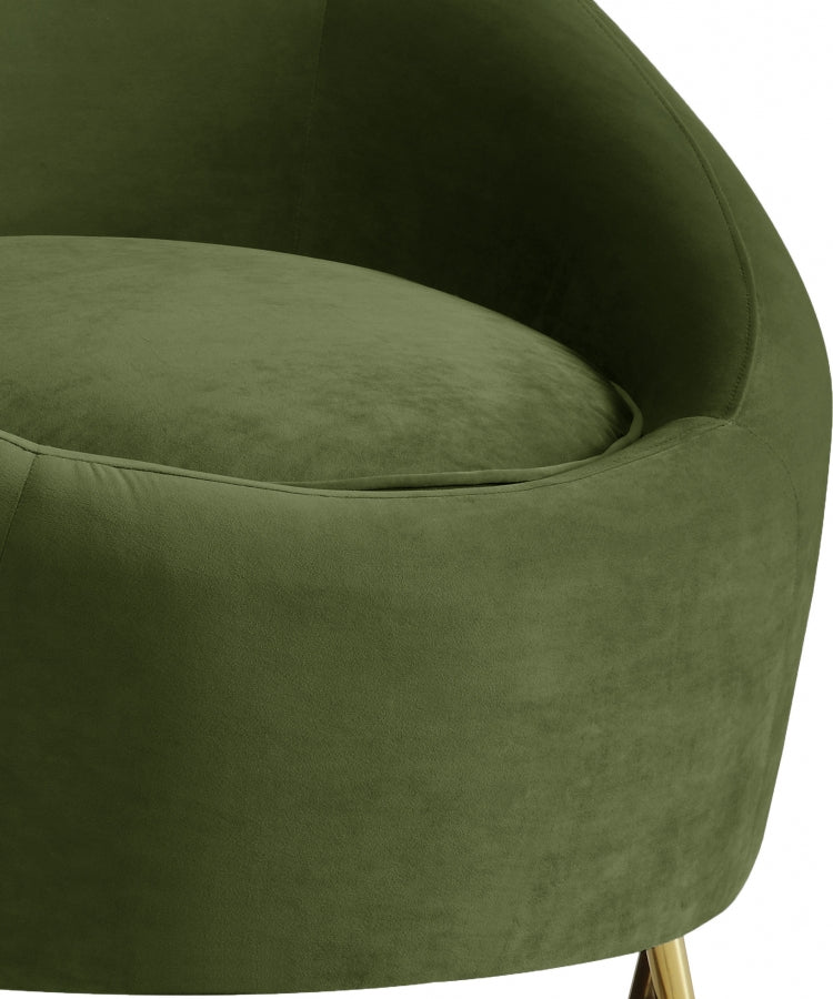 Chaise serpentine en velours