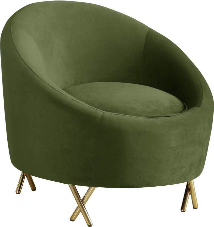 Chaise serpentine en velours