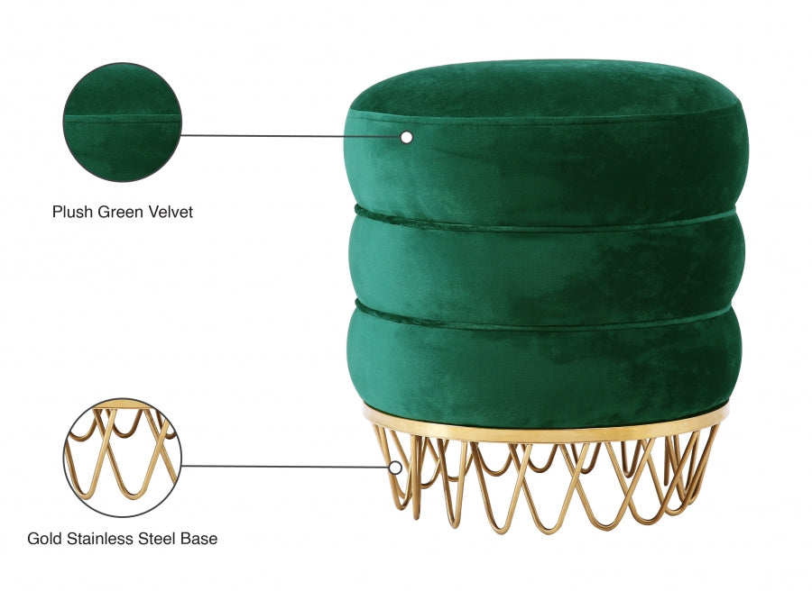 Pouf en velours Revolve | Tabouret