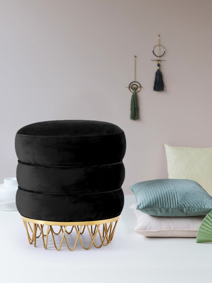 Pouf en velours Revolve | Tabouret