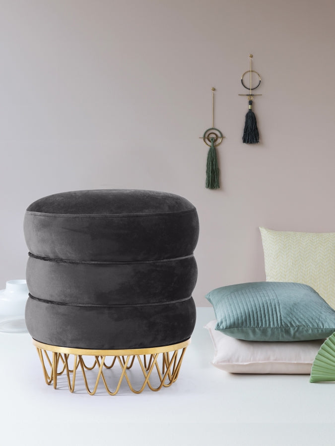 Pouf en velours Revolve | Tabouret