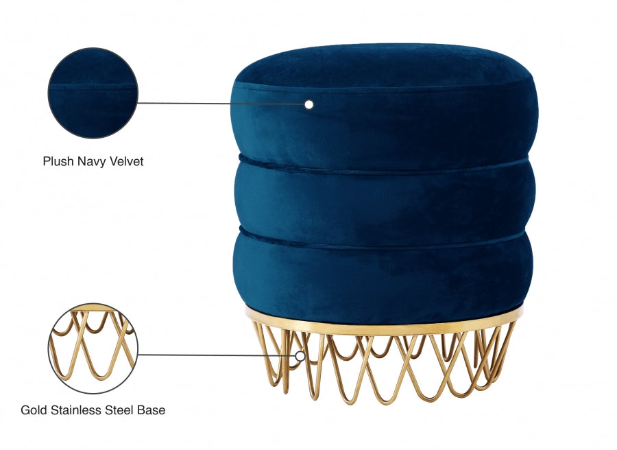 Pouf en velours Revolve | Tabouret