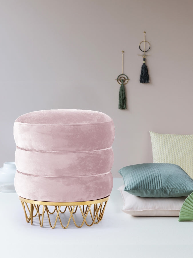 Pouf en velours Revolve | Tabouret