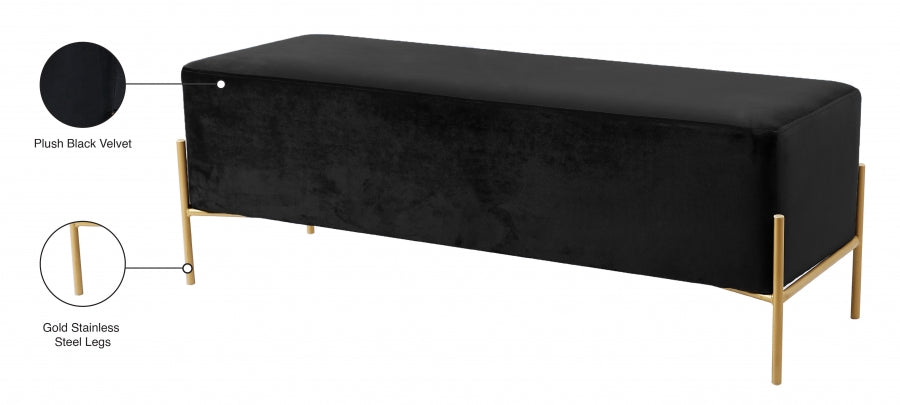 Banc en velours Isla