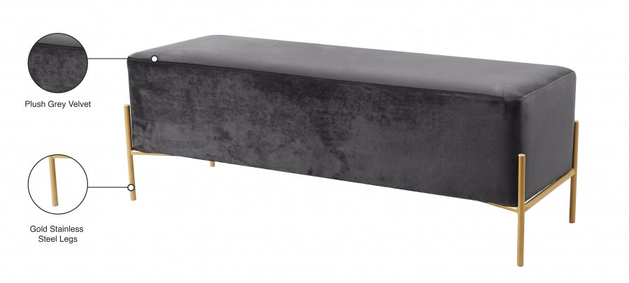 Banc en velours Isla
