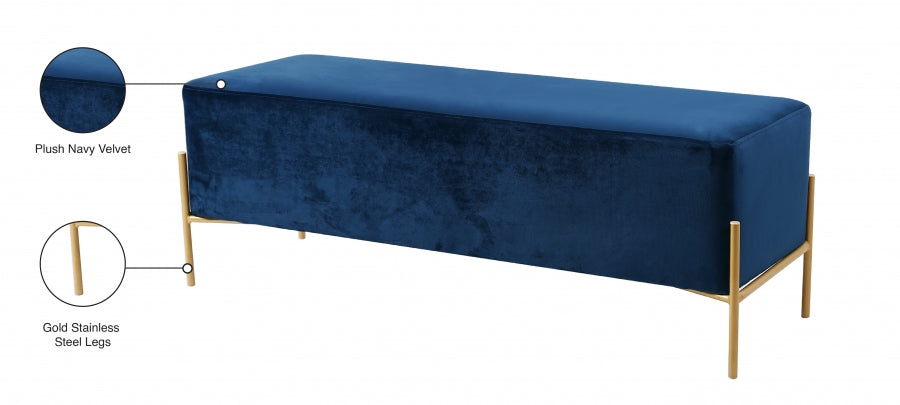 Banc en velours Isla