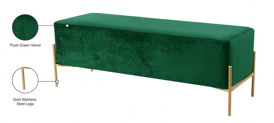 Banc en velours Isla