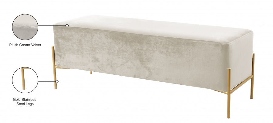 Banc en velours Isla