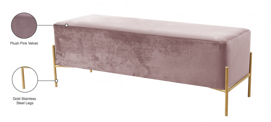 Banc en velours Isla