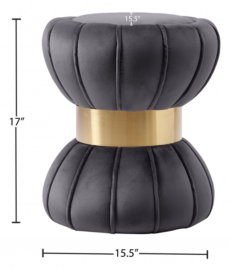 Pouf en velours Vino | Tabouret
