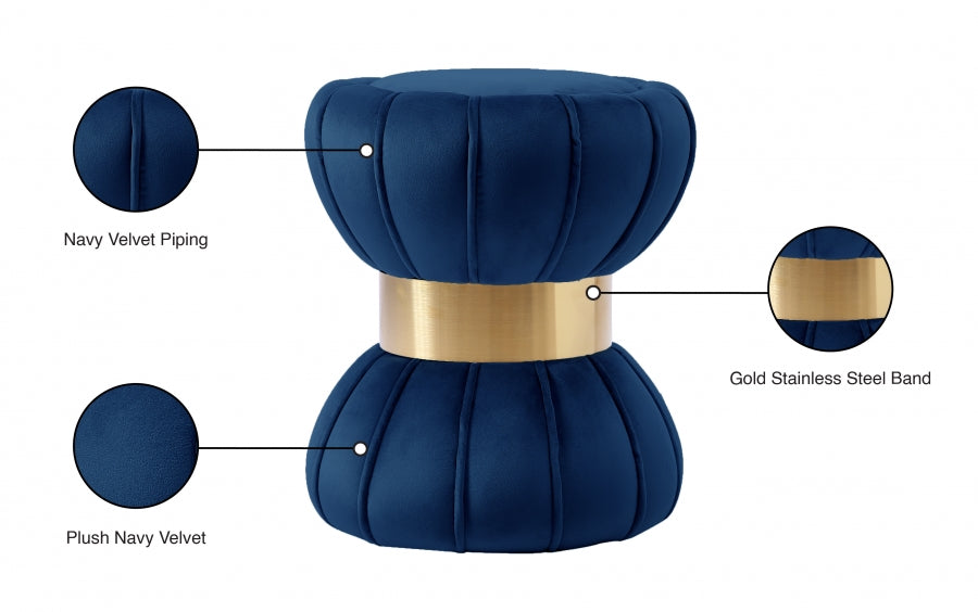Pouf en velours Vino | Tabouret