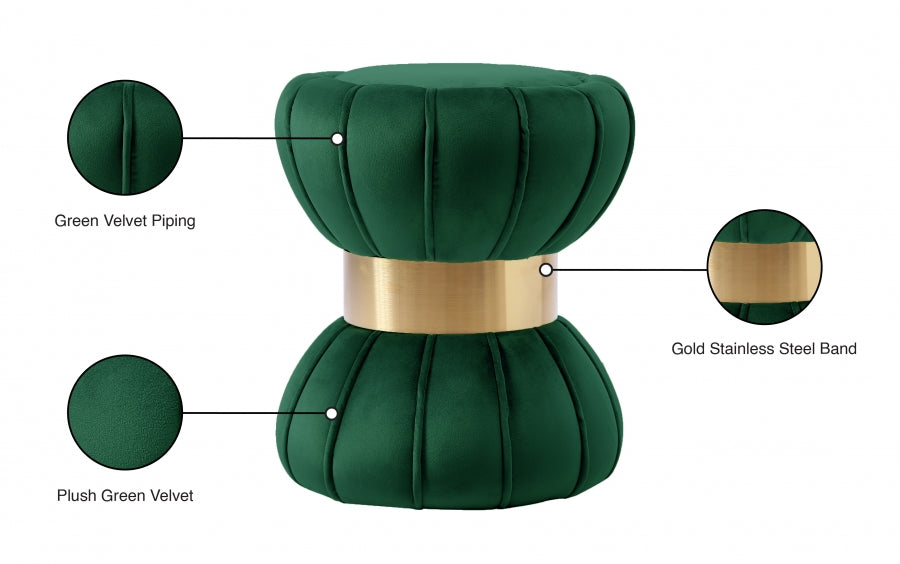 Pouf en velours Vino | Tabouret