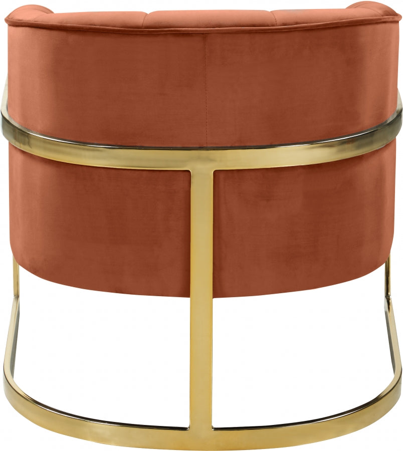 Chaise d'appoint en velours Carter