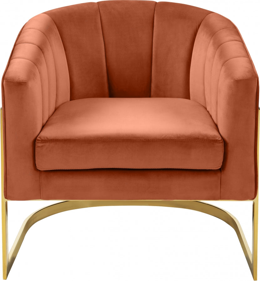 Chaise d'appoint en velours Carter