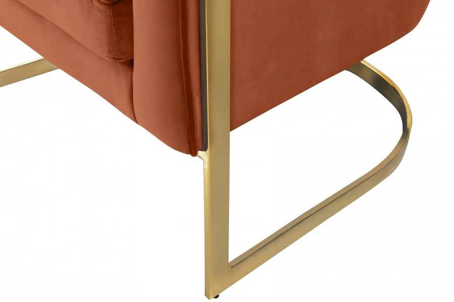 Chaise d'appoint en velours Carter