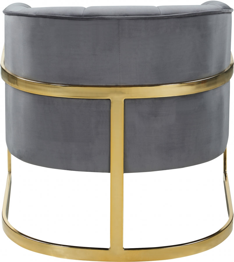 Chaise d'appoint en velours Carter
