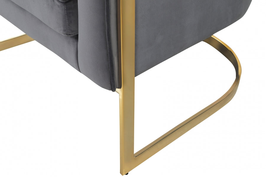 Chaise d'appoint en velours Carter