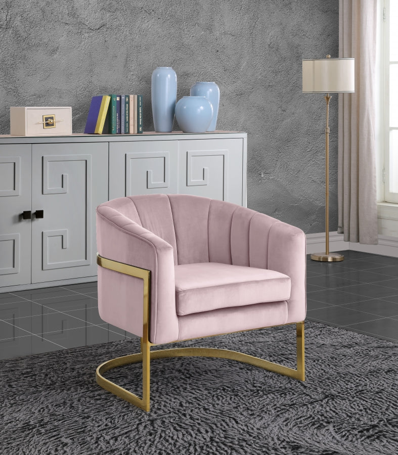 Chaise d'appoint en velours Carter