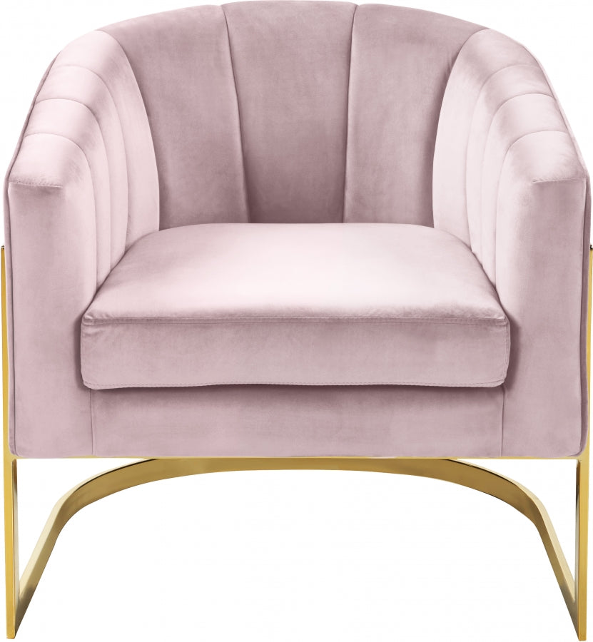 Chaise d'appoint en velours Carter