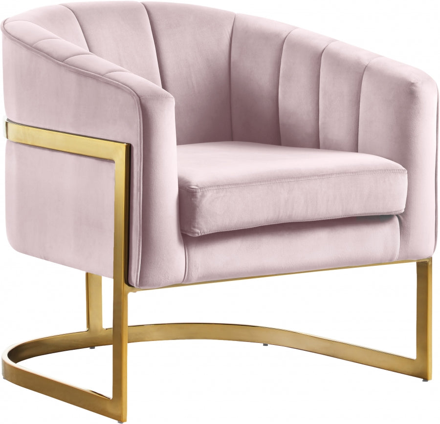 Chaise d'appoint en velours Carter