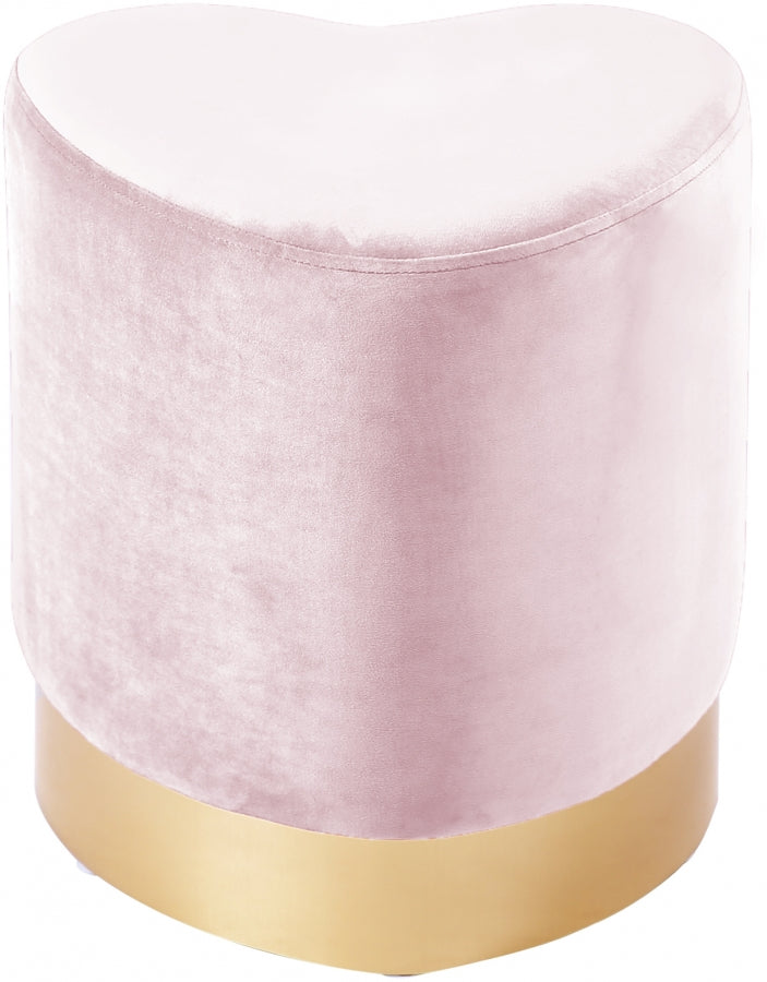 Pouf en velours cœur | Tabouret 