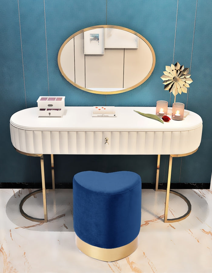 Pouf en velours cœur | Tabouret 
