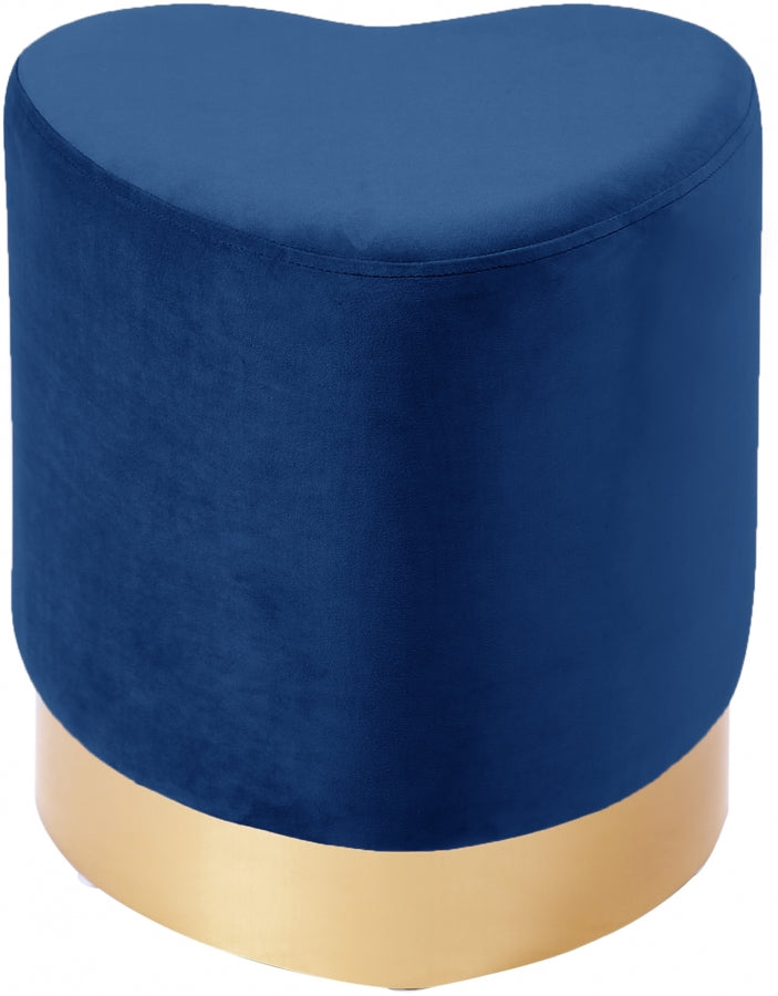 Pouf en velours cœur | Tabouret 