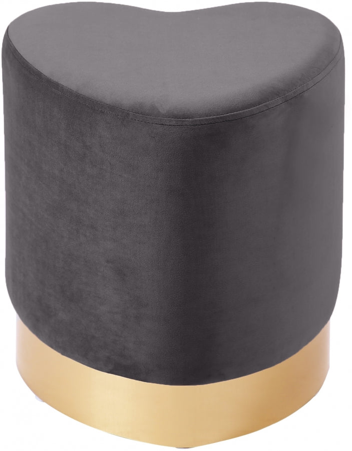 Pouf en velours cœur | Tabouret 
