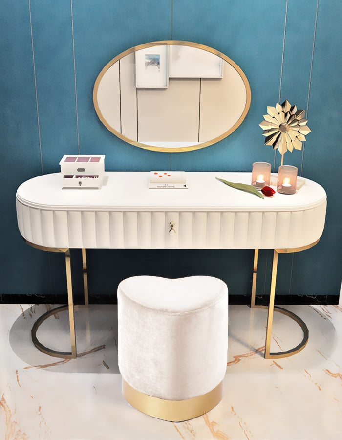Pouf en velours cœur | Tabouret 