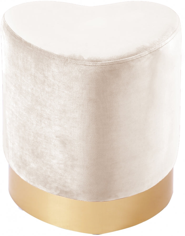 Pouf en velours cœur | Tabouret 