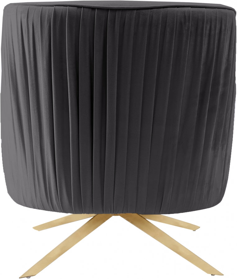 Chaise d'appoint pivotante en velours Paloma