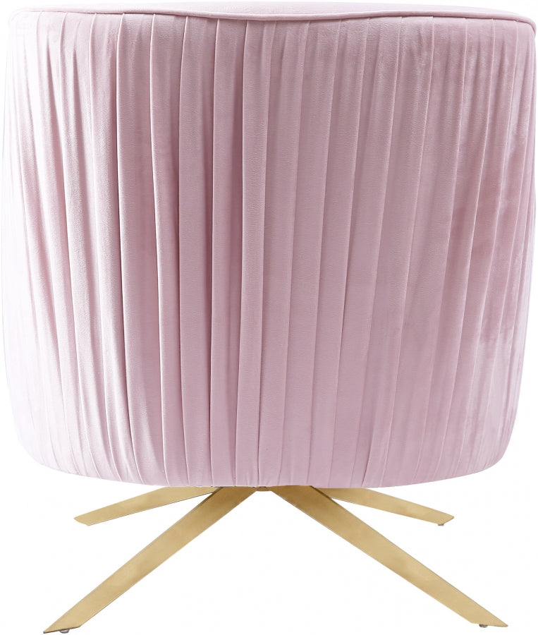 Chaise d'appoint pivotante en velours Paloma