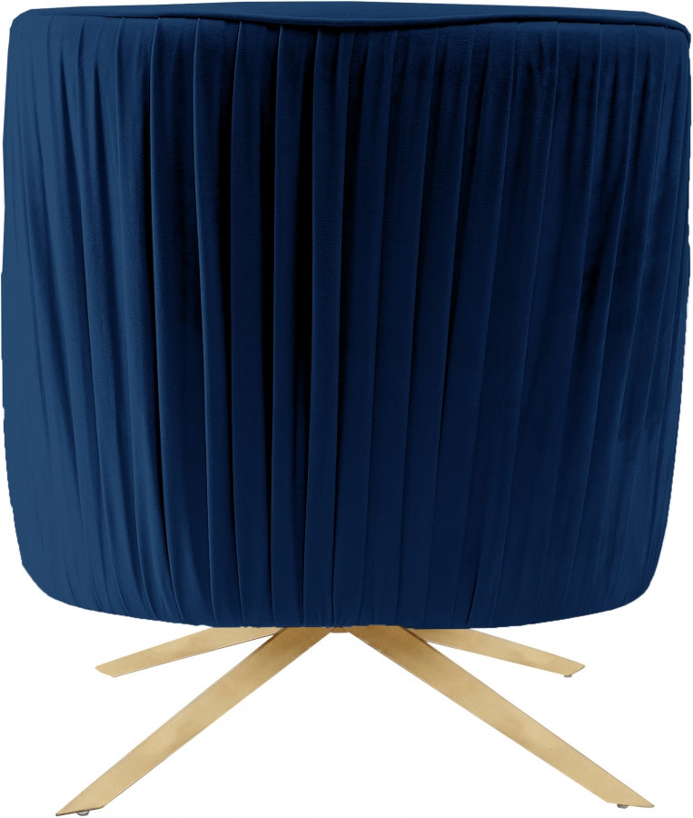 Chaise d'appoint pivotante en velours Paloma