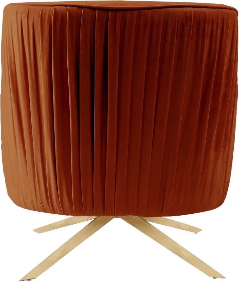 Chaise d'appoint pivotante en velours Paloma