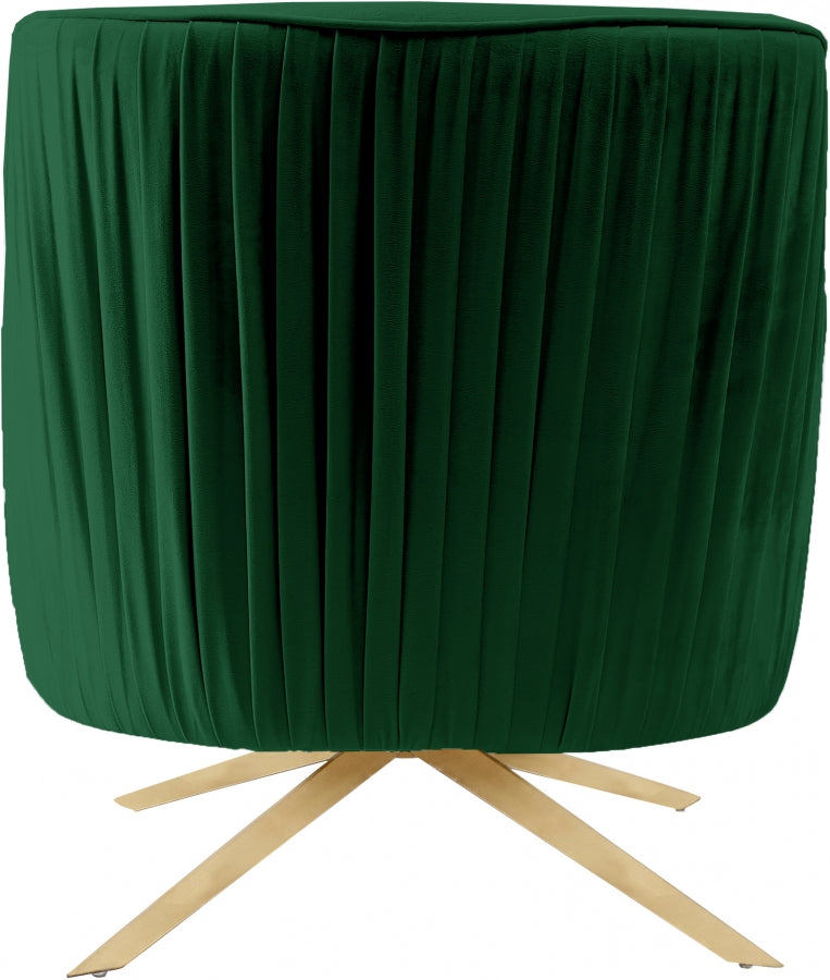 Chaise d'appoint pivotante en velours Paloma