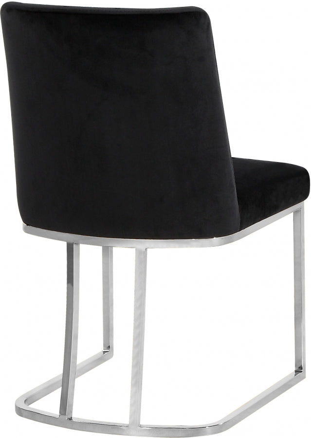 Chaise de salle à manger en velours Heidi