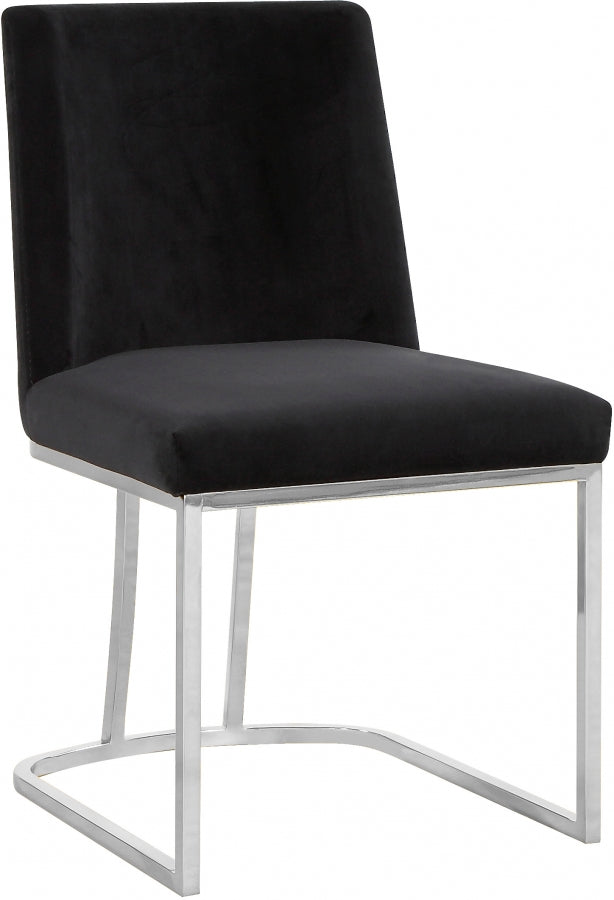 Chaise de salle à manger en velours Heidi