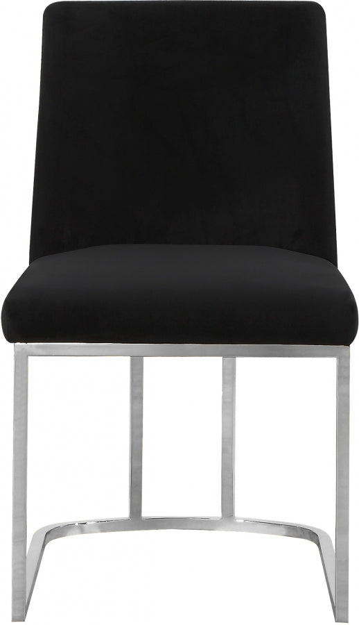 Chaise de salle à manger en velours Heidi