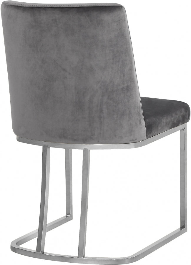 Chaise de salle à manger en velours Heidi